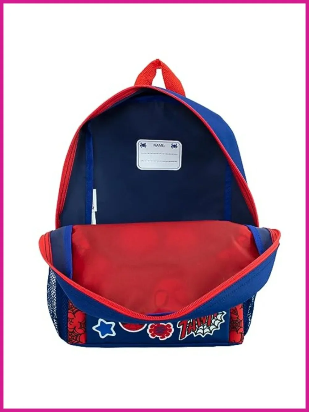 Kids Spiderman Backpack School Bag Adjustable Straps Side Pockets